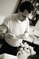 Sweet Treats 1 Food stylist Jeff Buckner prepares the table for photography